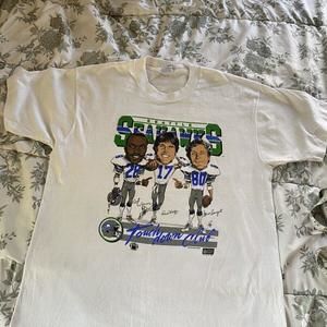 Vtg 1987 Seattle Seahawks Caricature Shirt
